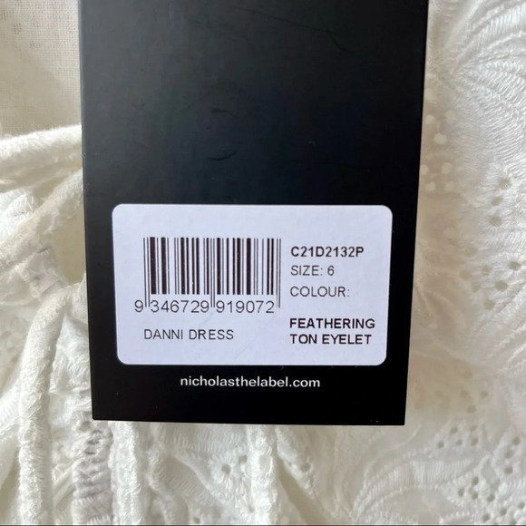 Nicholas the Label Danni Dress Featherington Eyelet White Lace 6 - Picture 10 of 12